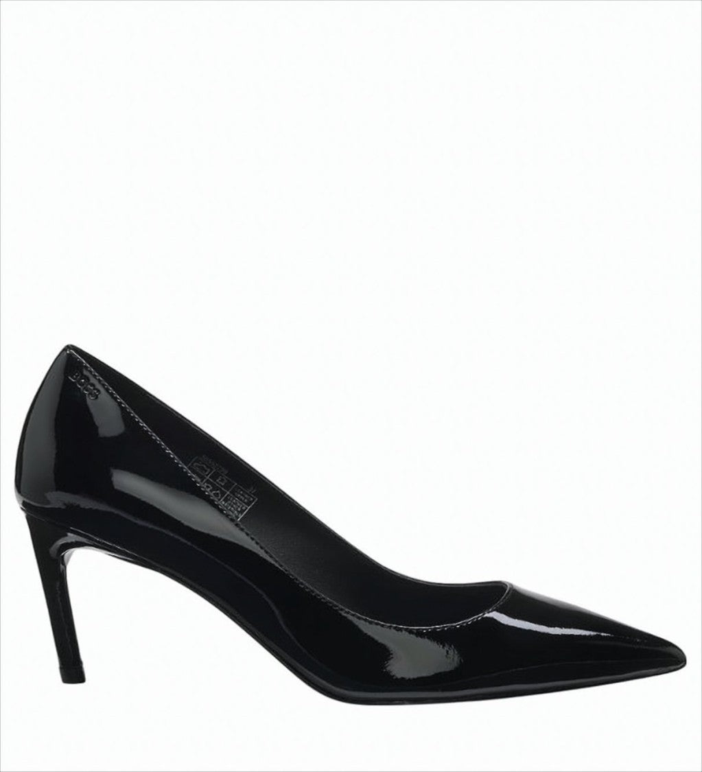 Boss Black Patent Leather Pumps With Tapered Toe