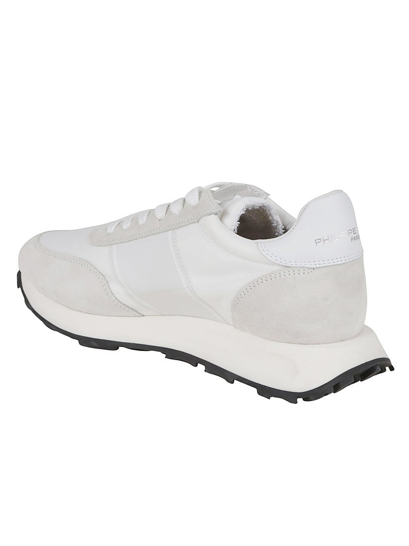 Philippe Model Textured White Leather Sneakers With Aesthetic