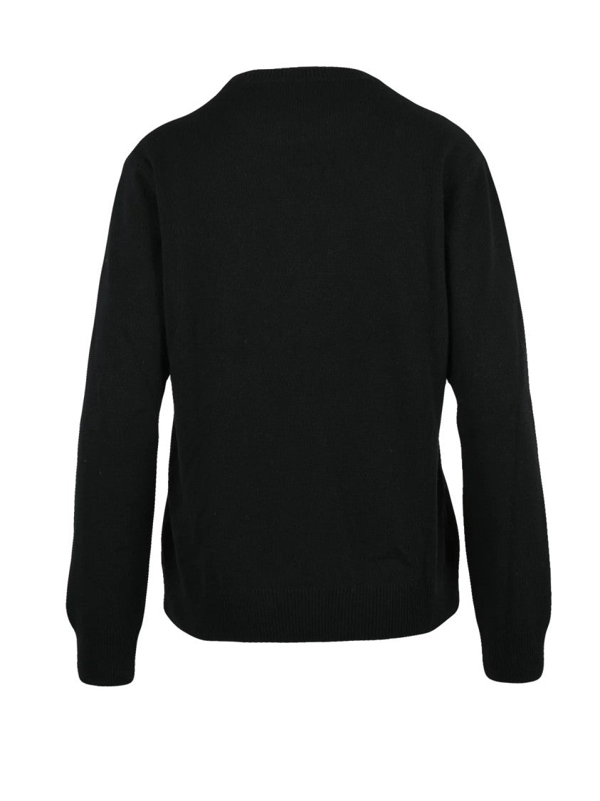 Mc2 Saint Barth Crewneck Pullover With Bold Beige Text Design