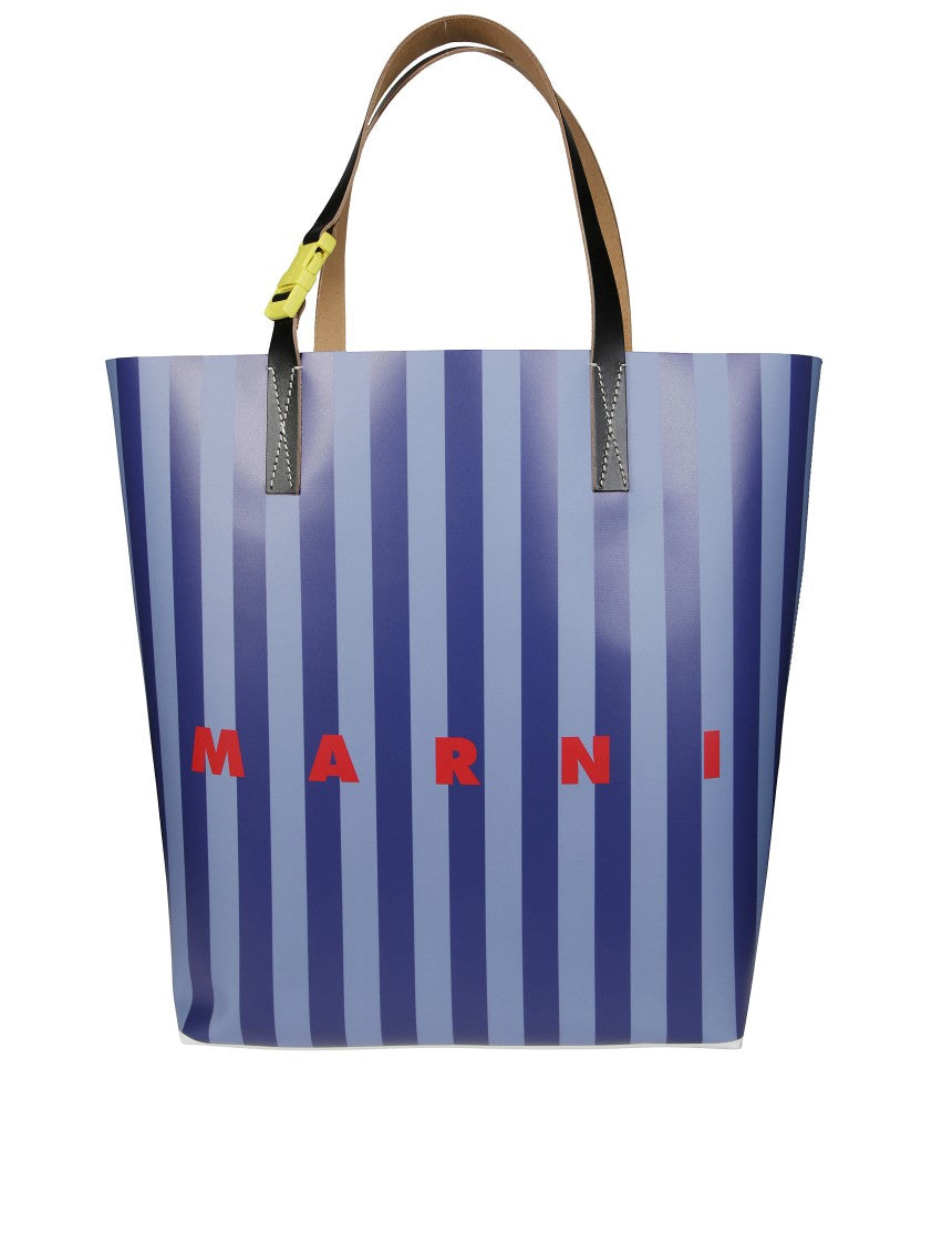 Marni Vertical Stripe Shopping Bag