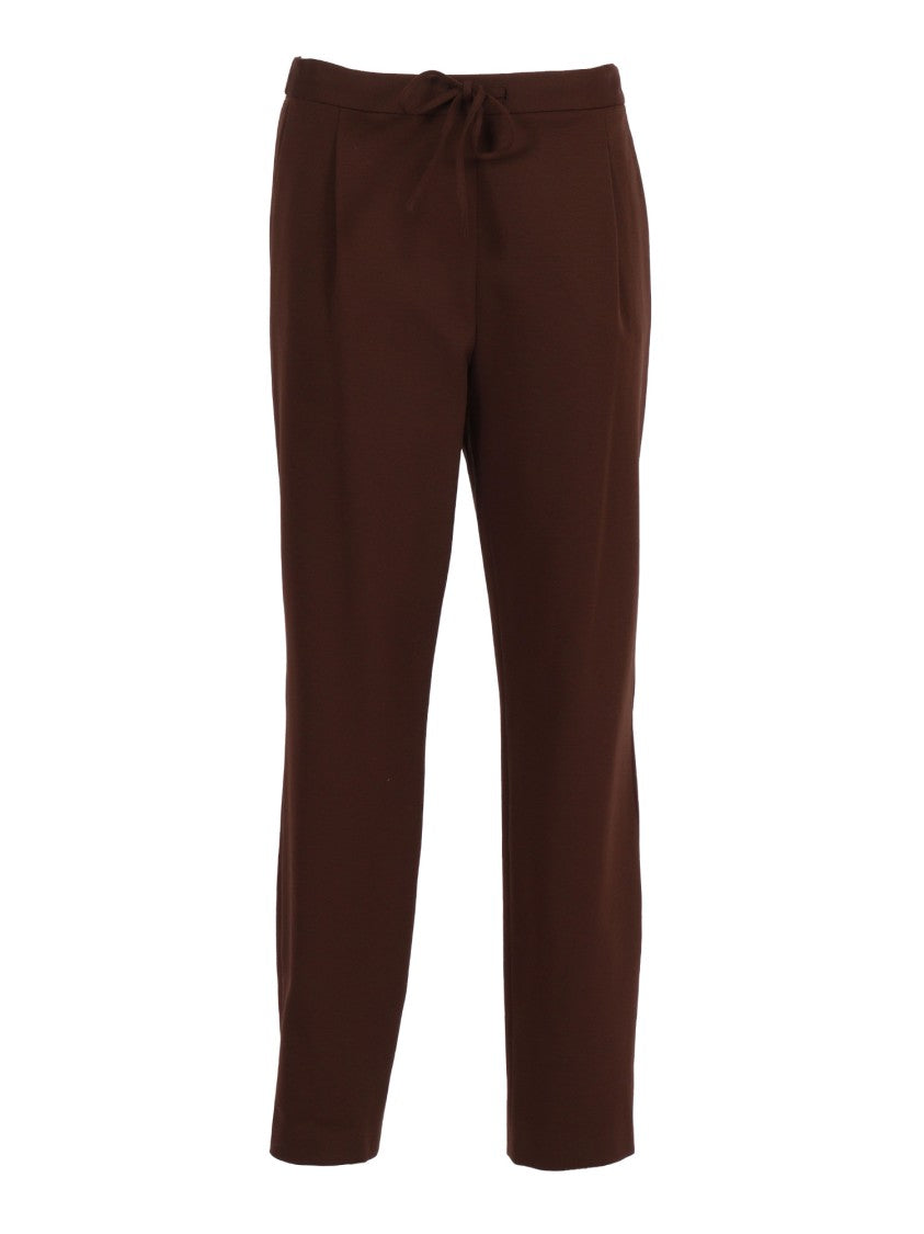Fabiana Filippi Ebano Jersey Punto Milano Pleated Jogging Trousers