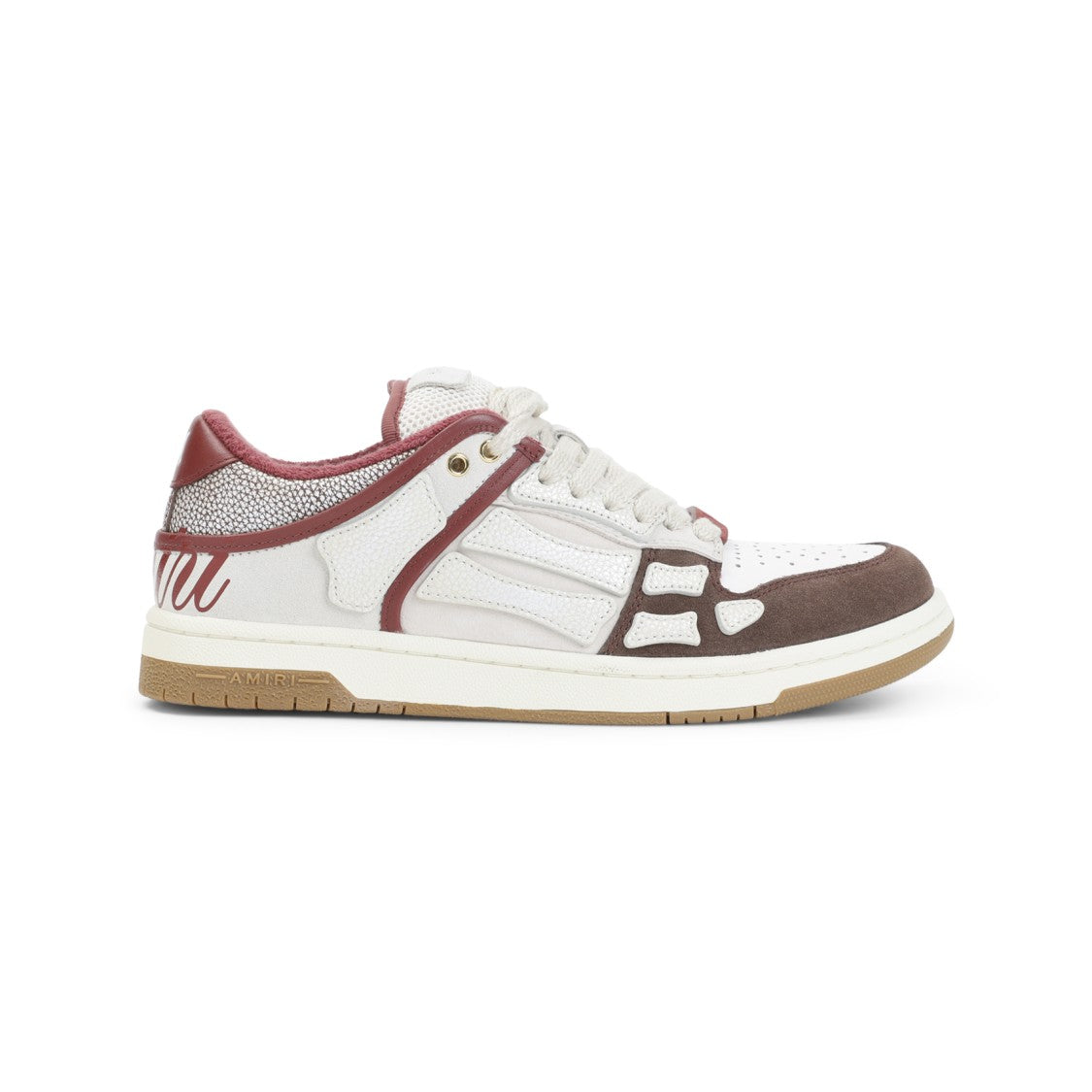 Amiri Premium Leather Low-Top Sneakers With Textured Overlays