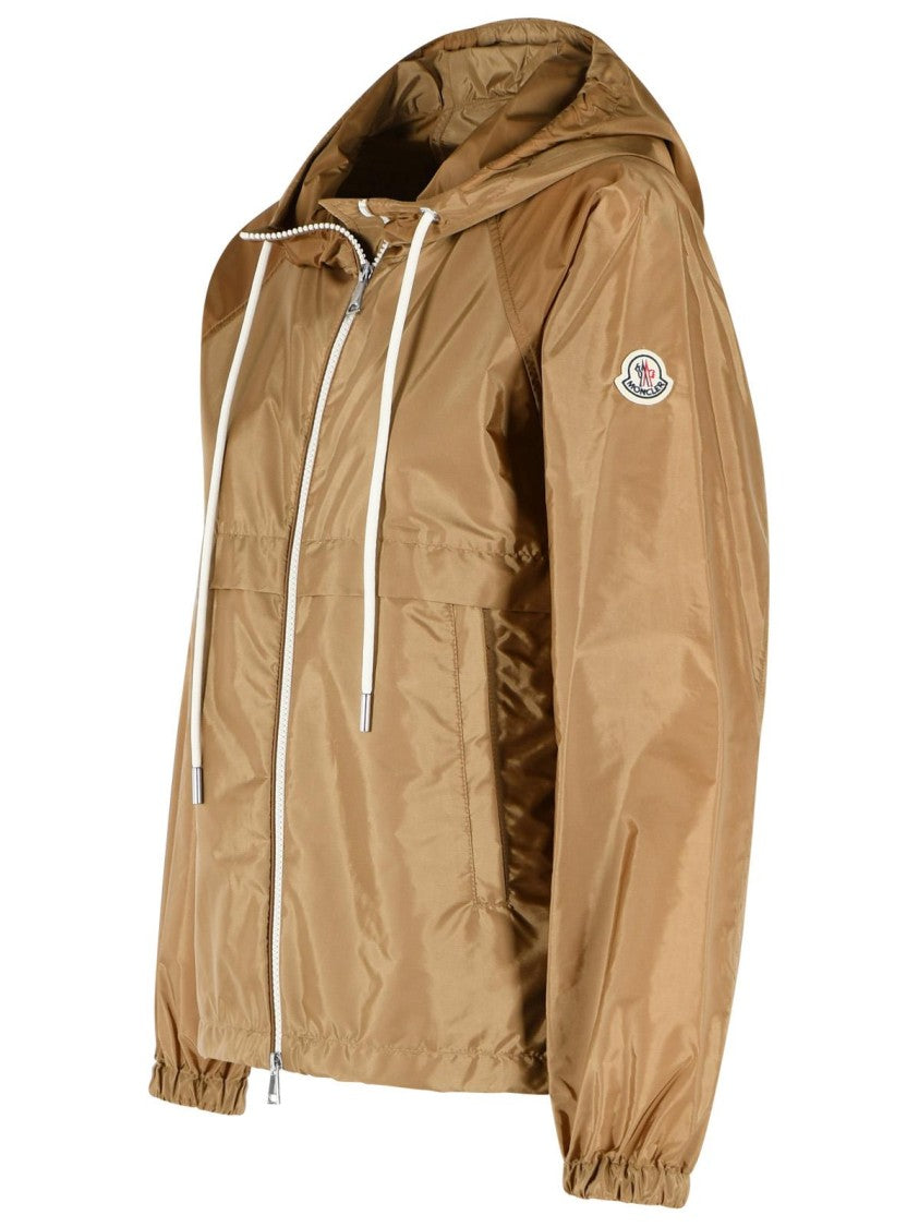 Moncler 'Coquelicot' Camel Beige Polyamide Hooded Jacket