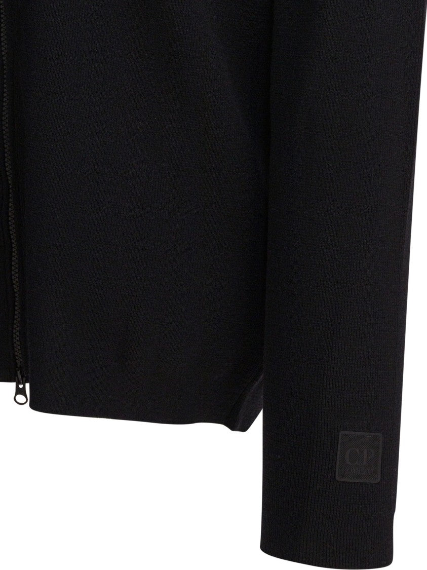 C.P. Company Tailored Zip-Up Cardigan In Fine Ribbed Merino Wool