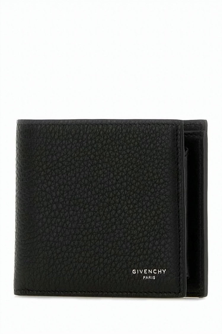 Givenchy Textured Calfskin Bifold Wallet With Discreet Logo