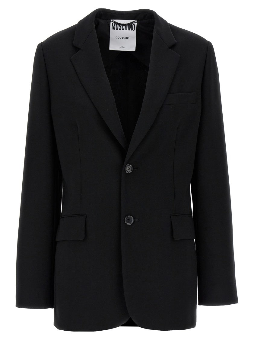 Moschino Single-Breasted Blazer With Martingale Detail