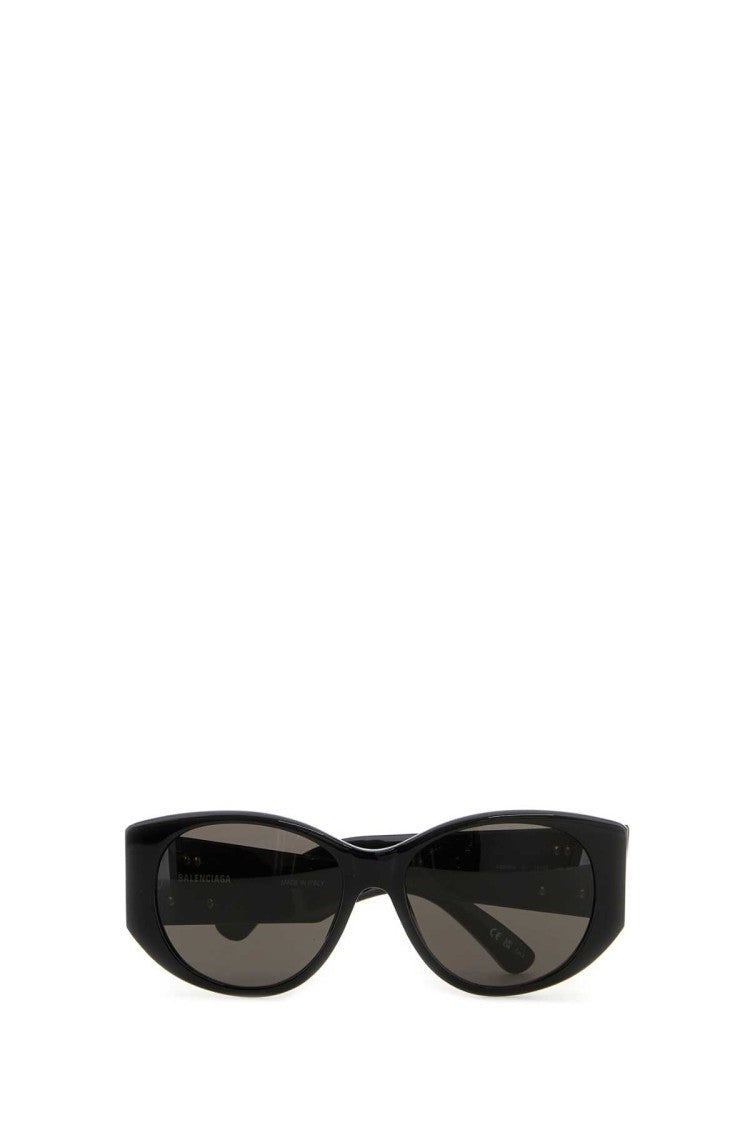 Balenciaga Black Acetate Nano Round Sunglasses