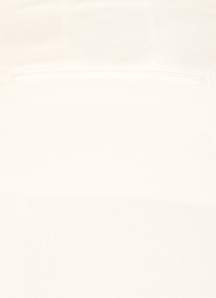 Pt Torino Tailored White Cotton Pants