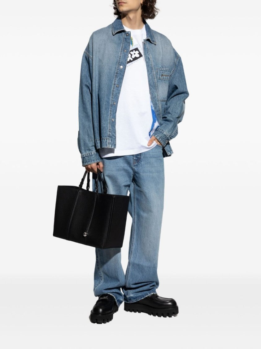 Jacquemus Blue Natural Cotton Straight Leg Jeans
