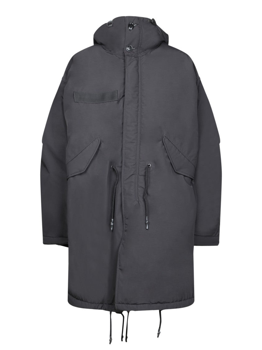 Junya Watanabe Hooded Black Jacket With Zipper Closure