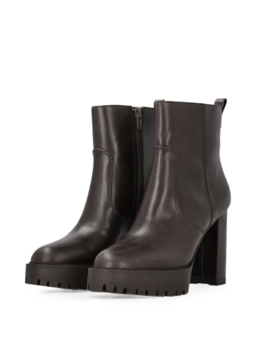 Pinko Black Minimalistic Block Heel Lug Boots