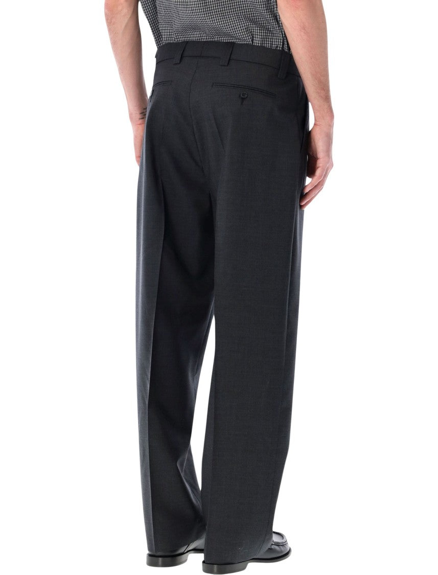 Mfpen Two-Tone Tropical Wool Wide-Leg Pants