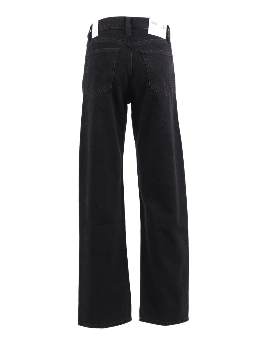 Agolde Black Arc Criss Cross Jeans