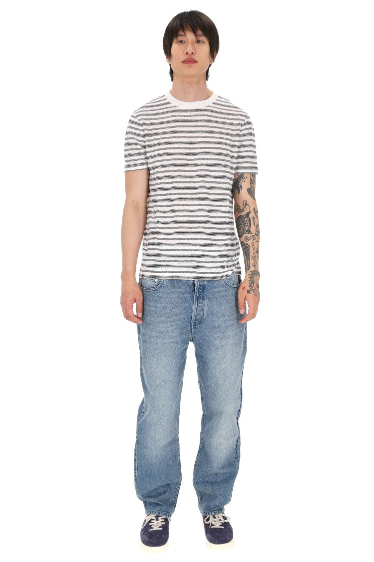 A.P.C. Raye Striped Lightweight Linen T-Shirt
