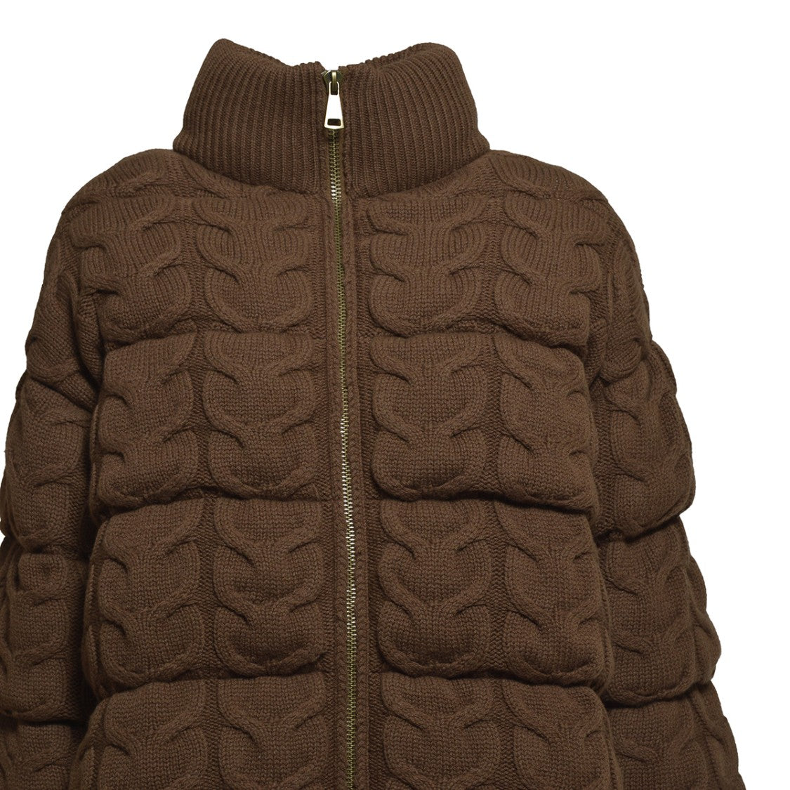 Max Mara Camel Wool And Cashmere Wadding Down Jacket
