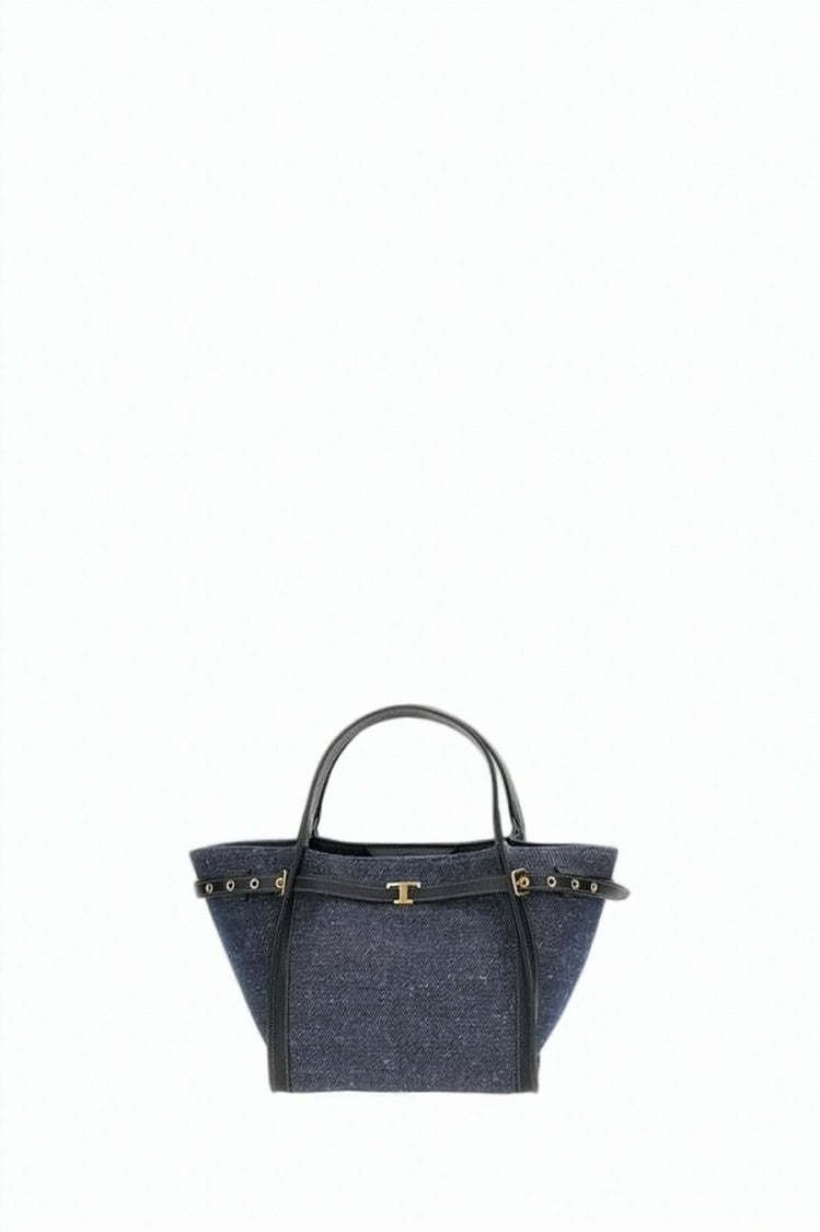 Tod's Trapezoidal Shoulder Bag With Textured Fabric