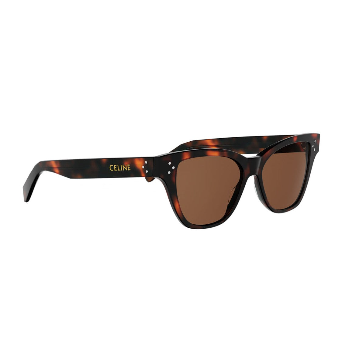 Celine Havana 3 Dots Recycled Acetate Rectangular Sunglasses