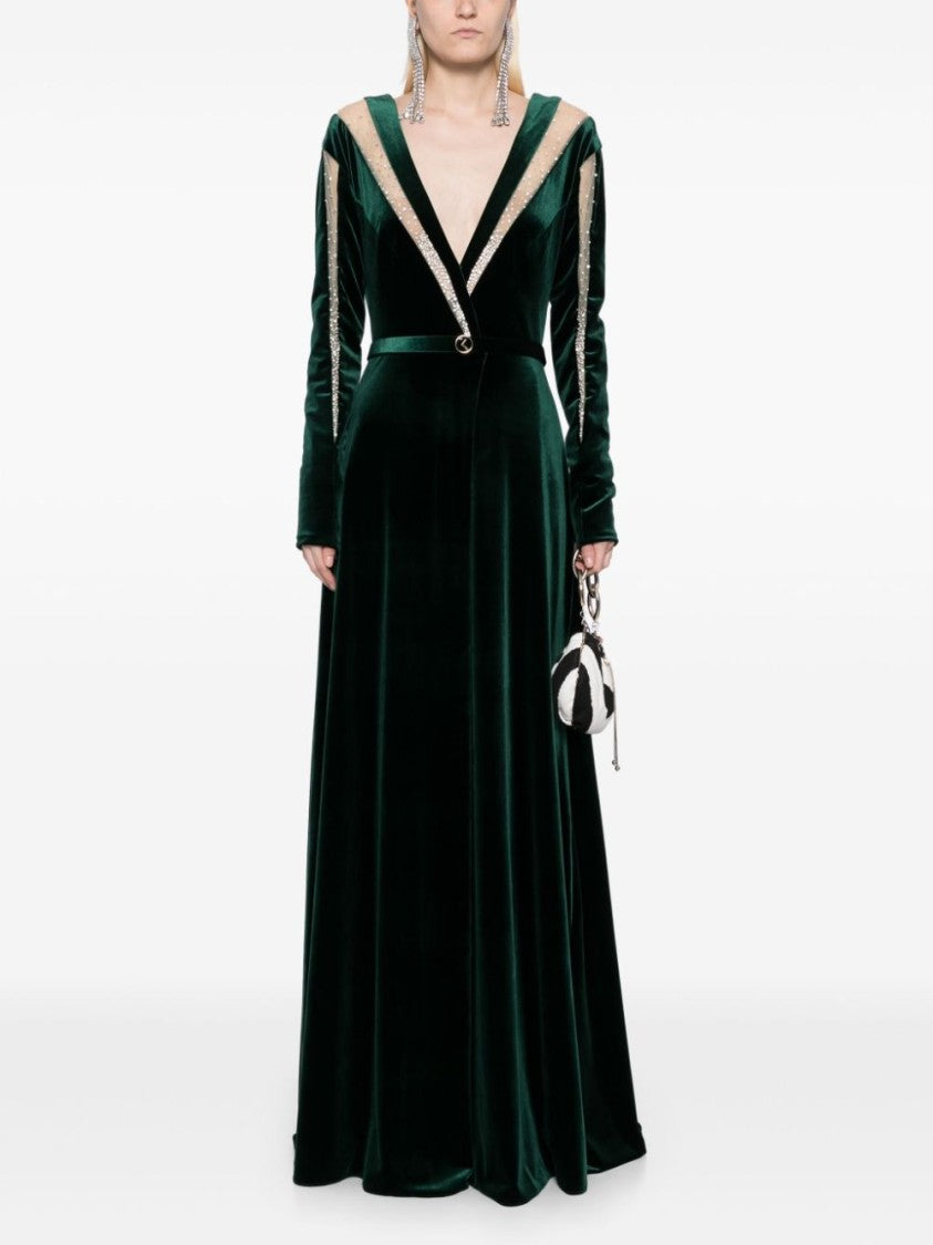 Saiid Kobeisy Velvet Long Dress