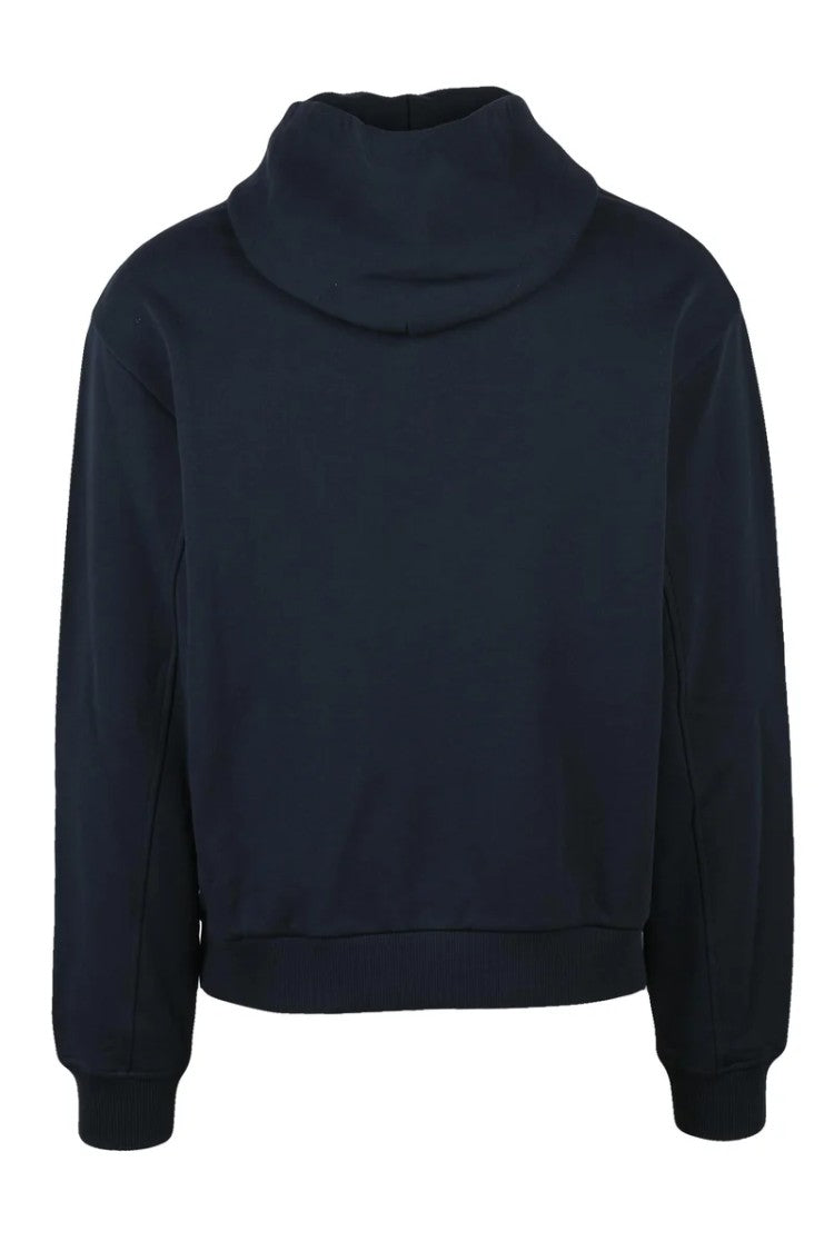 Msgm Cropped Cotton Hoodie With Collegiate-Style Print