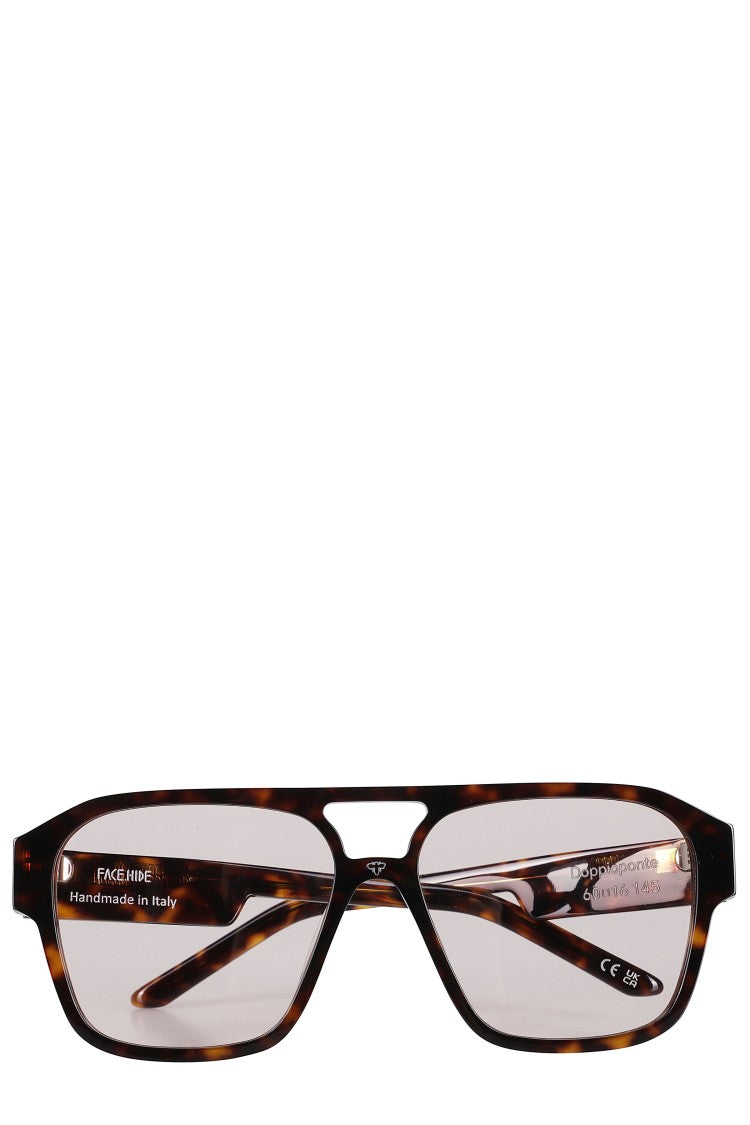 Face.Hide Doppioponte Havana Pink Frame Pink Lens Sunglasses