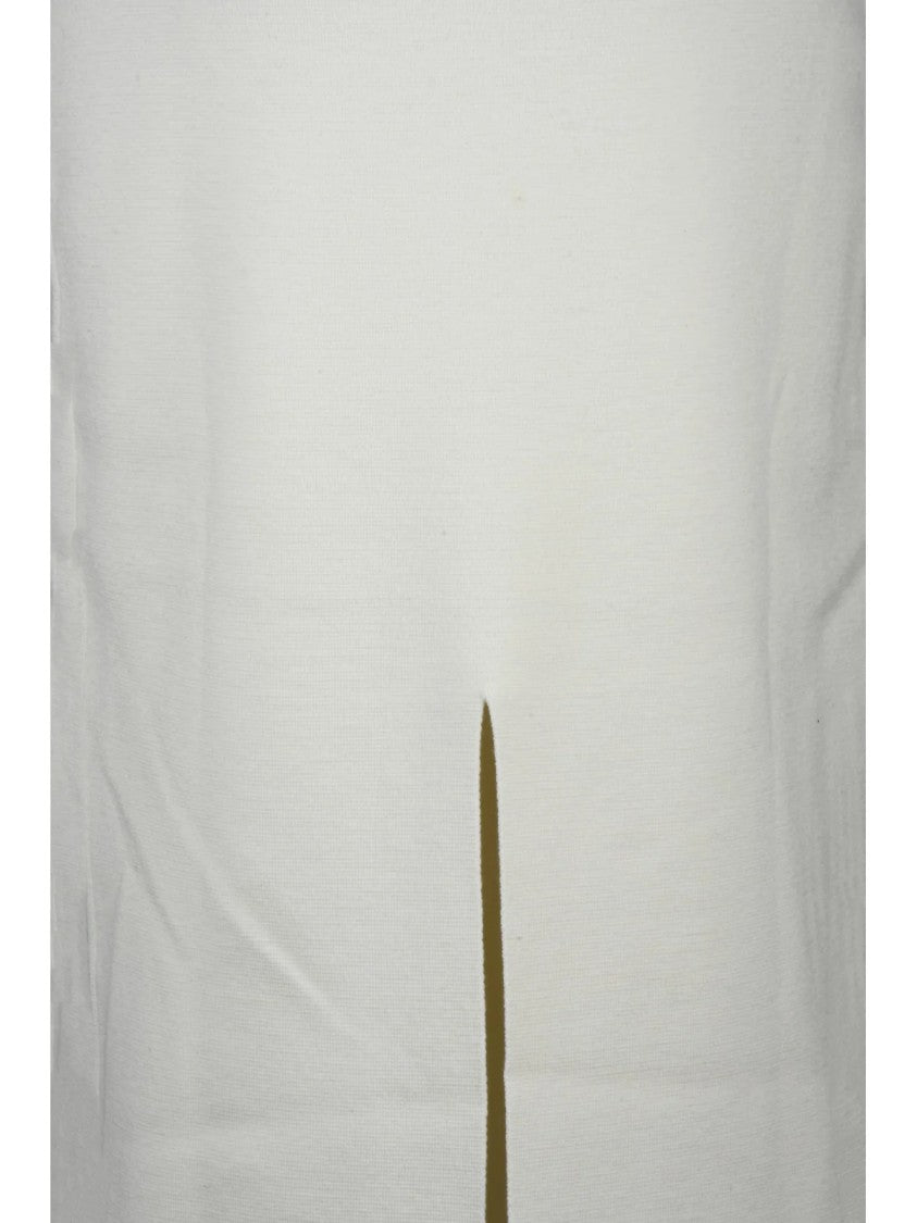 19.70 Nineteen Seventy Knit Pencil Skirt With Elastic Waistband And Back Slit