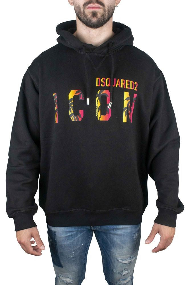 Dsquared2 Hooded Sweatshirt With Iconic Palm Graphic