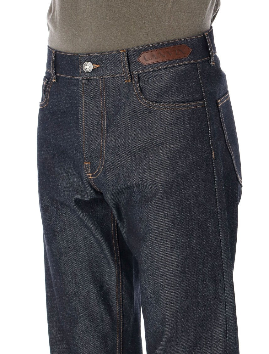 Lanvin Dark Wash Straight-Leg Denim Jeans