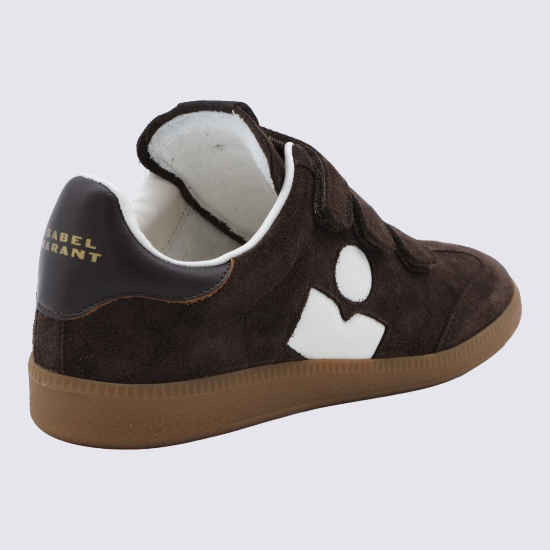 Isabel Marant Dark Brown Suede Sneakers With Velcro Straps