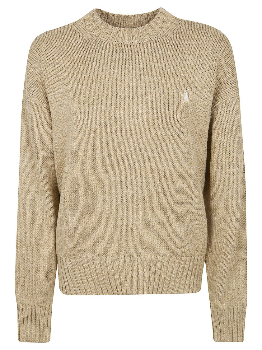 Polo Ralph Lauren Crew Neck Knitted Sweater With Bold Back Lettering