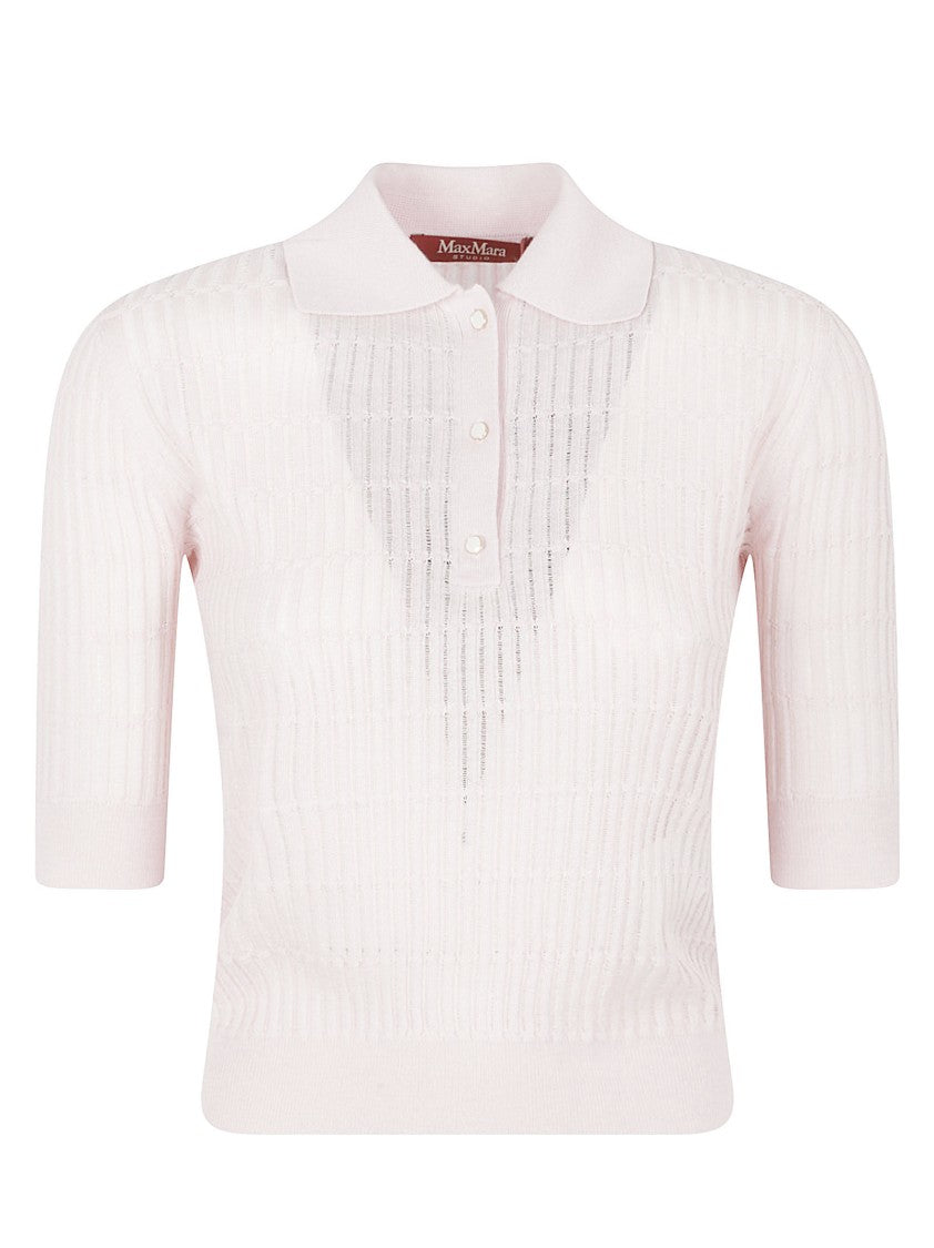 Max Mara Polo-Style Top With Openwork Details