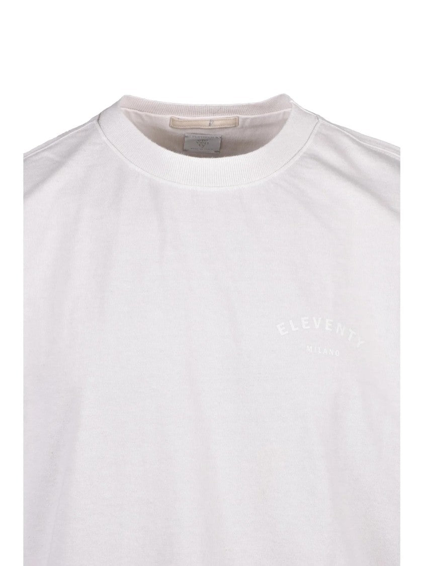Eleventy Beige Men Cotton T-Shirt