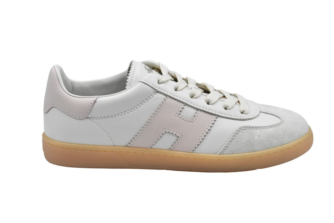 Hogan Ivory Pink Sneakers With Smooth Leather Upper