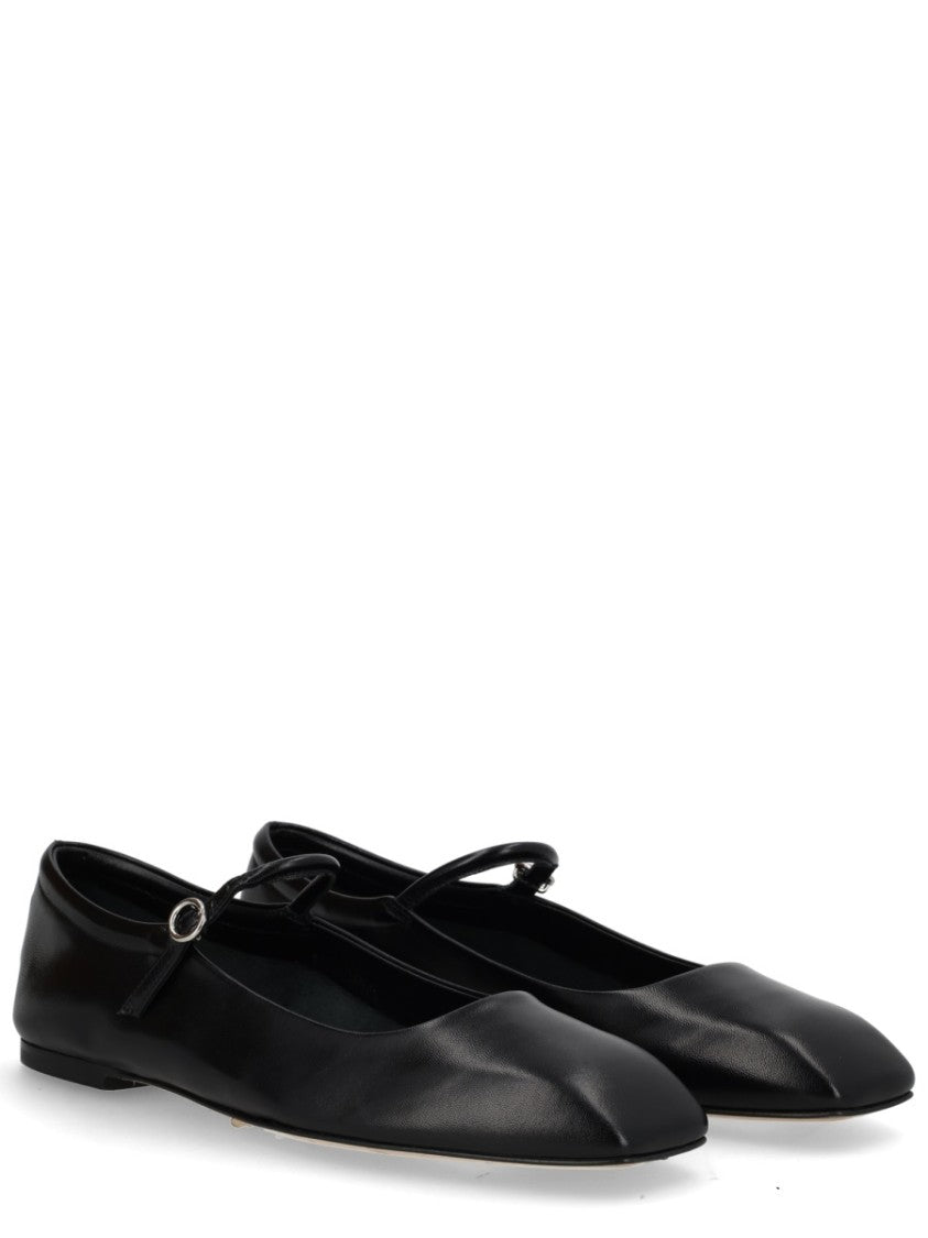 Aeydē Neutrals Uma Mary-Jane Pointed Leather Flats