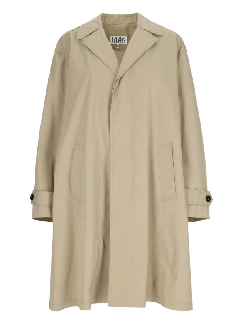 Mm6 By Maison Margiela Single-Breasted Coat – Beige