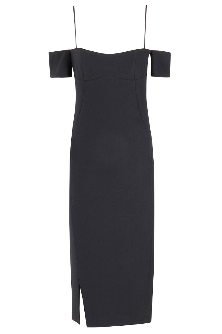 Pinko Gameboy Midi Dress With Sweetheart Neckline