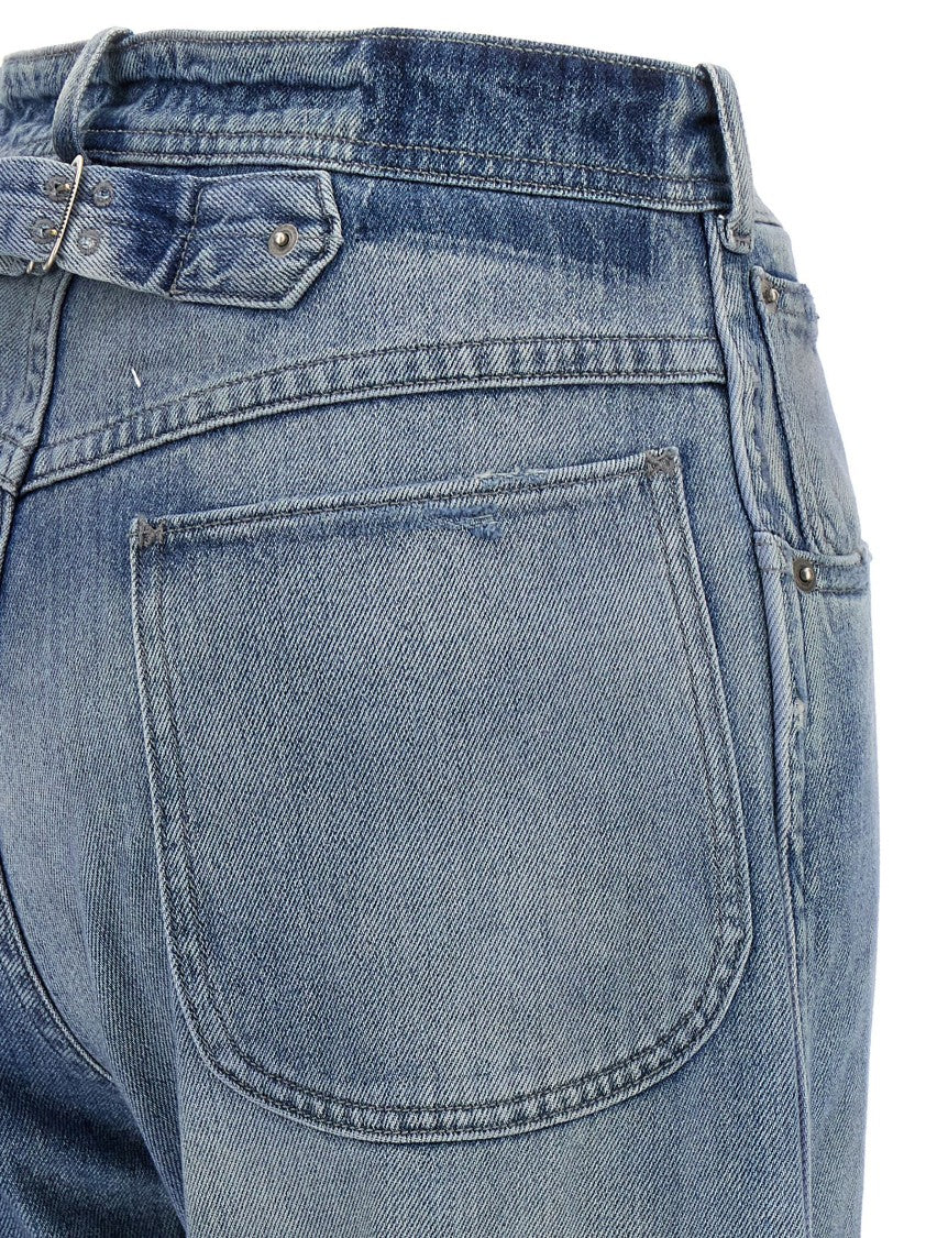 Maison Margiela Used-Effect Cotton Denim Jeans