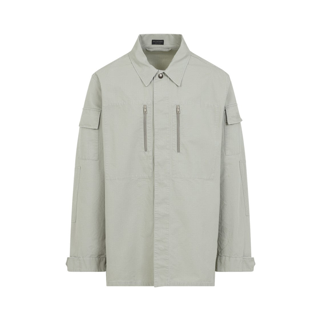 Balenciaga Relaxed Fit Cotton Shirt With Zippered Pockets