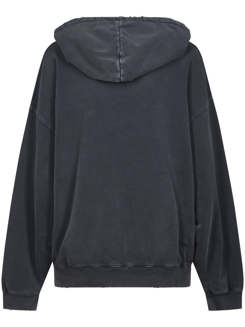 Anine Bing Oversized Grey Sweatshirt With Bold Branding And Relaxed Fit