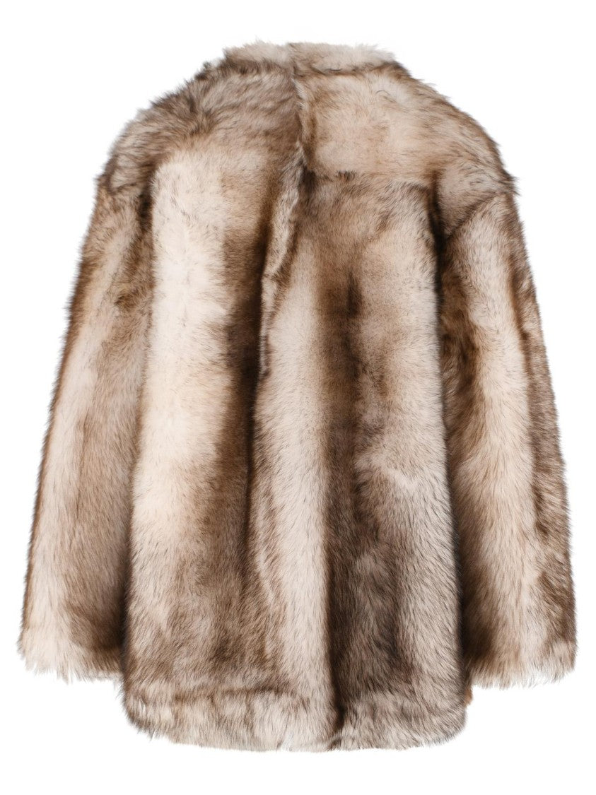 Salvatore Santoro V-Neck Sheepskin Fur Vest - Brown