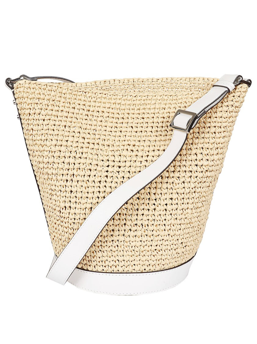 Michael Kors Townsend Textured Raffia Bucket Bag