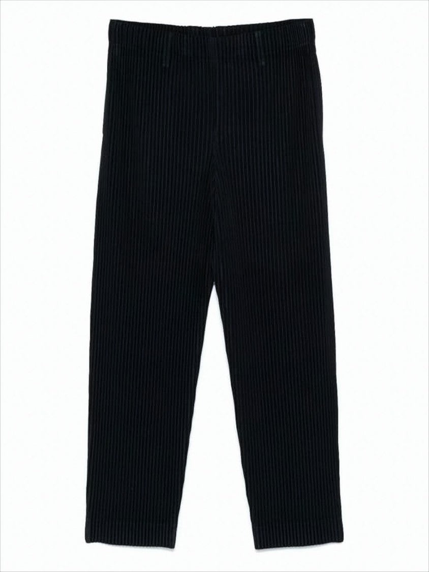 Homme Plissé Issey Miyake Pleated Straight-Leg Pants With Elastic Waistband