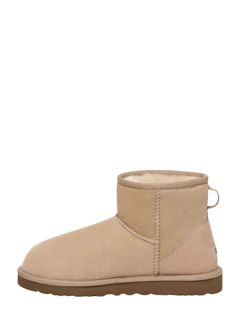 Ugg Beige Plush Lined Suede Ankle Boots