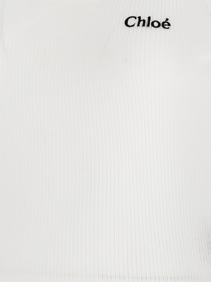 Chloé Logo Embroidery Top