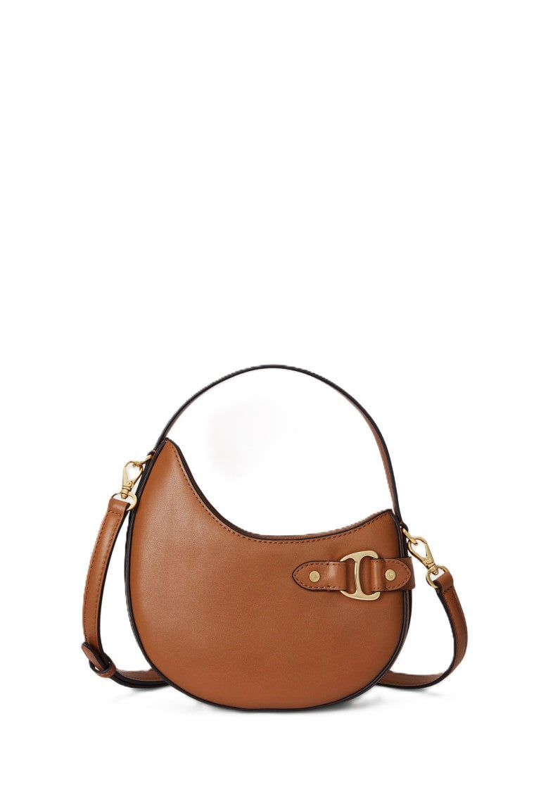 Lauren Ralph Lauren Brown Rattan Small Crossbody Bag