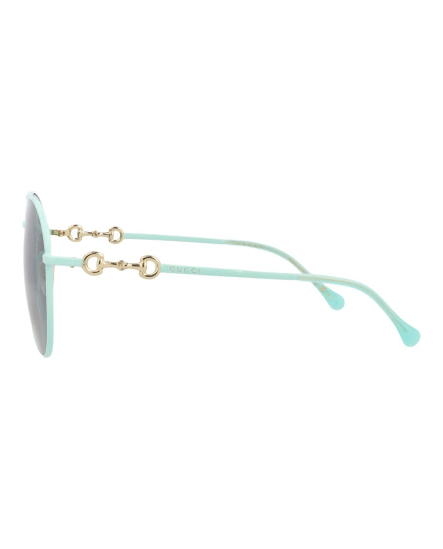 Gucci Aviator-Frame Metal Sunglasses