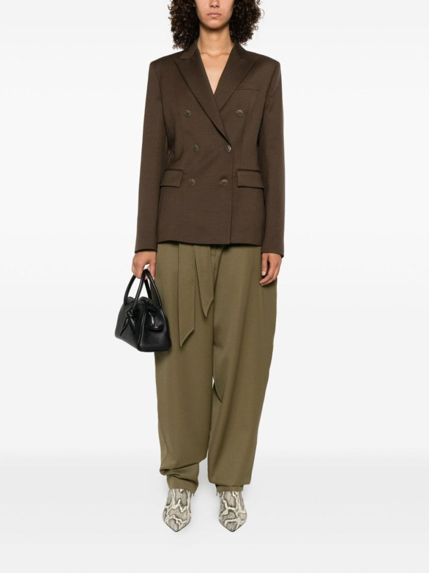 Dondup Tailored Brown Jacket With Double-Breasted Front