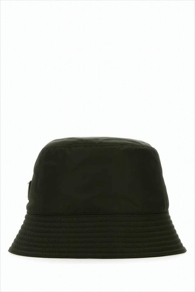 Prada Recycled Polyamide Bucket Hat With Matte Finish And Logo Plaque