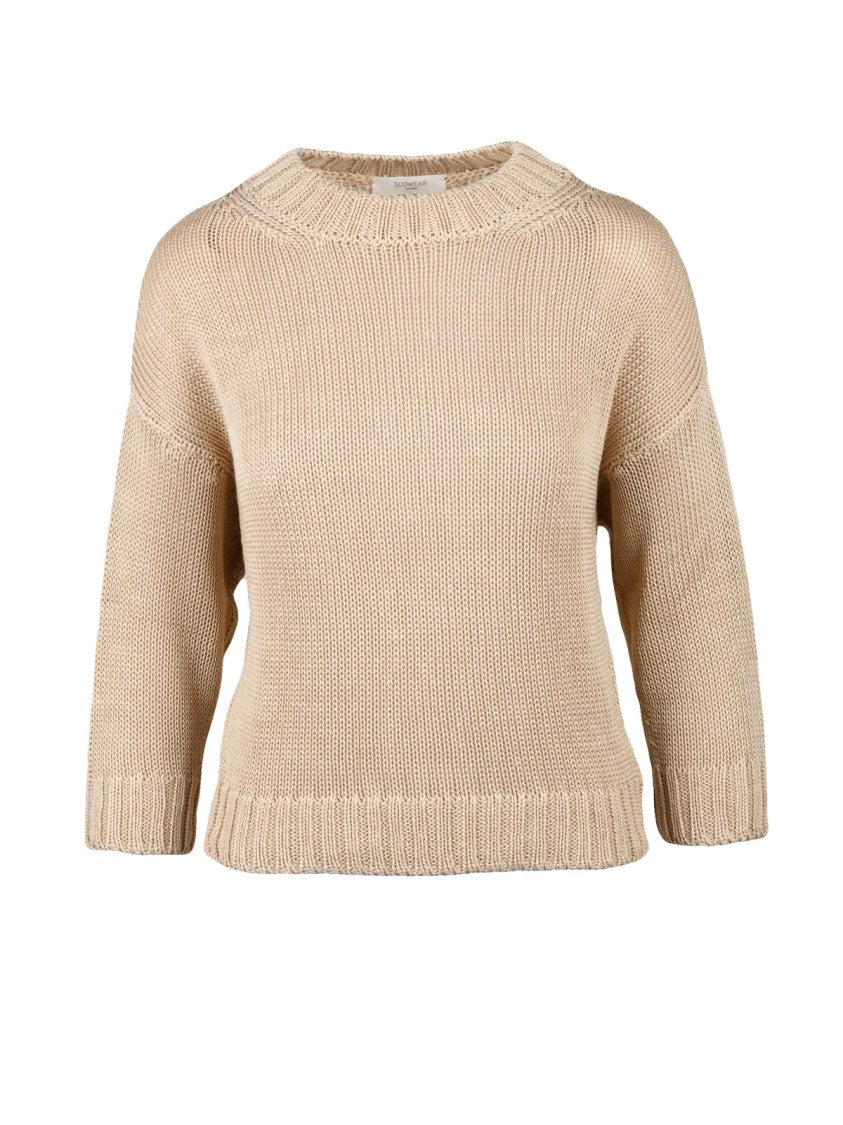 Slowear By Zanone Short Tricot Sweater - Beige