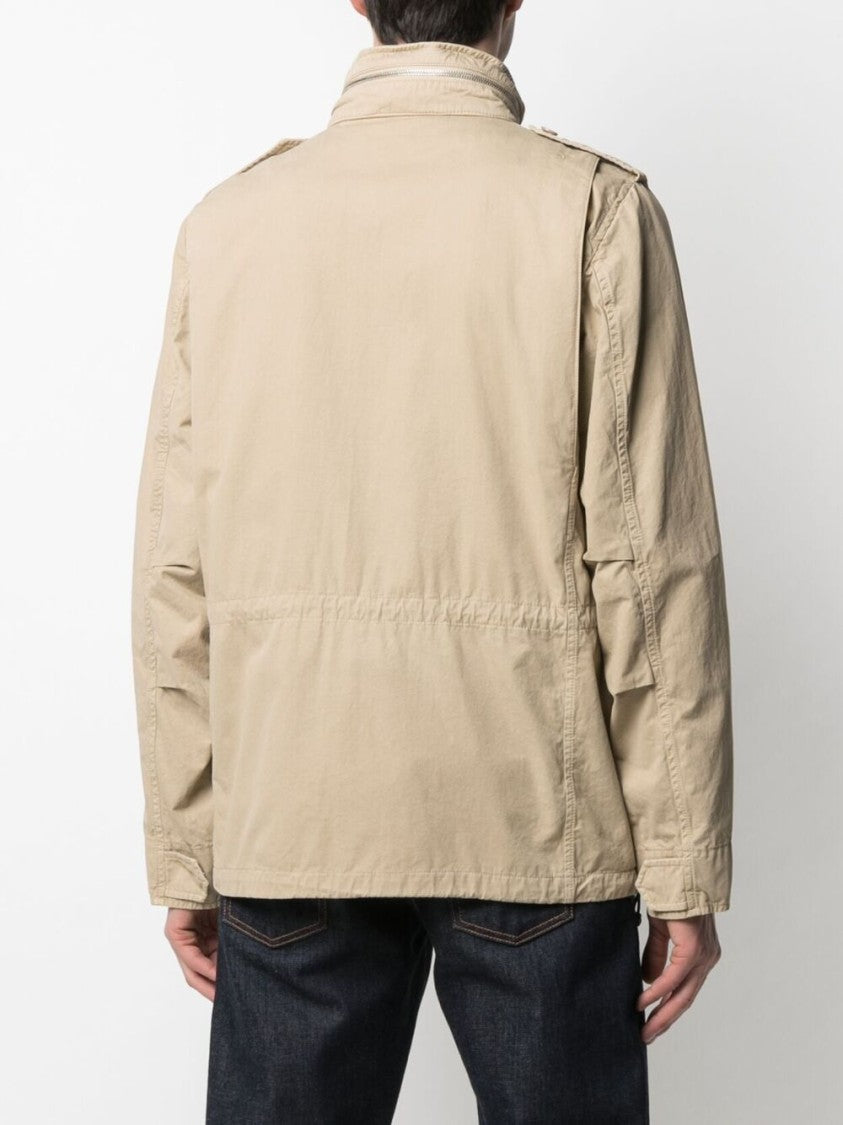 Aspesi Beige Utility Jacket With Detachable Hood