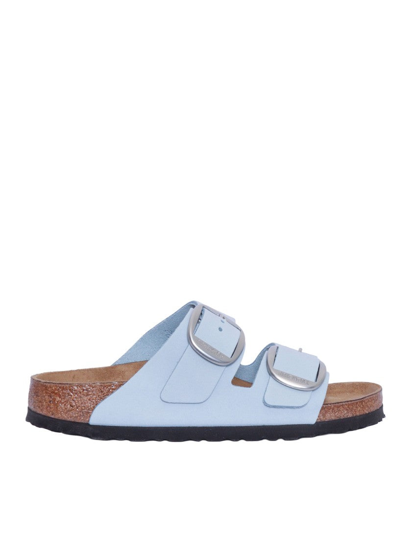 Birkenstock Blue Arizona Nubuck Leather Slide Sandal